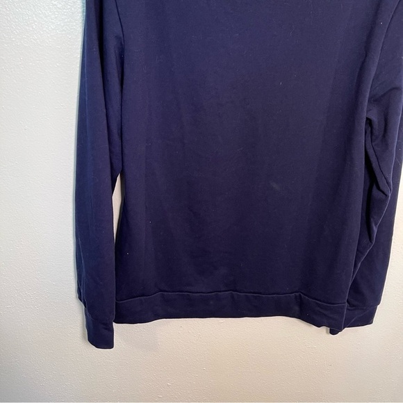 Classy Until Kickoff Football Crewneck Sweatshirt Navy White - Picture 7 of 8